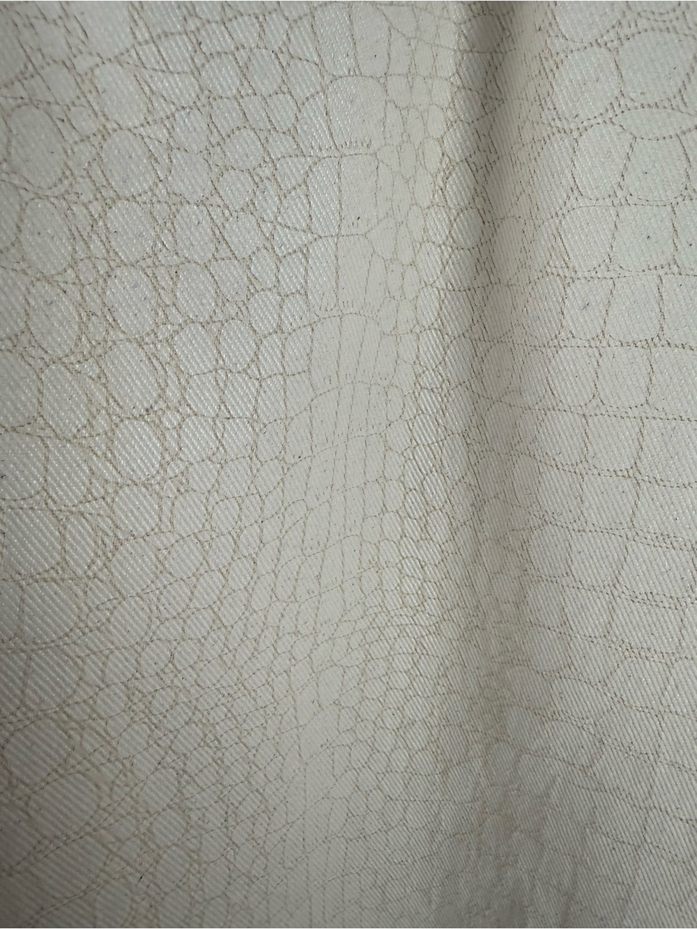 Ana Women’s Cream Alligator Print High Rise Wide Leg Jeans SZ 16 New 100% Cotton - Picture 5 of 10